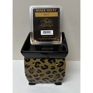 Tyler Candle Company Glamorous Home Cheetah Radiant Fragrance Wax Warmer Diva